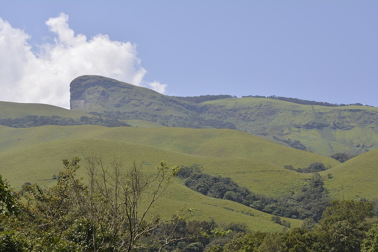 Kudremukha Peak summit view from the trekking trail